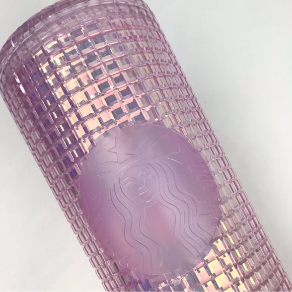Starbucks Holiday 2020 Pink Grid Disco 24 0z. Venti Cold Cup Tumbler - Picture 4 of 11